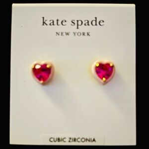 🩷🩷NWT Kate Spqde CZ Pink Heart Earrings